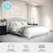 Martha Stewart Amelia Queen Upholstered Platform Bed w/Curved Headboard and Cushioned Siderails, Wood Slat, Gray TW-3WDB02B-Q-GY-MS - alternate 8